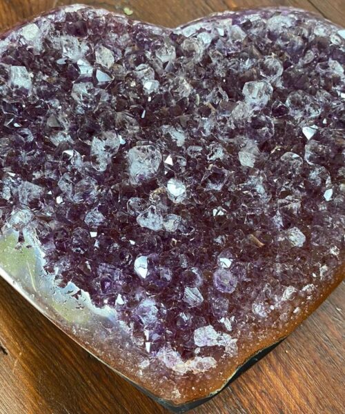 Amethyst Heart 34 Purple Quartz Geode Crystal Alaskan Gift Heart 752g H11.5xW14xD4cm