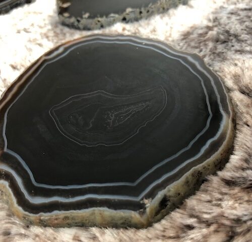 Black Agate Microcrystalline Quartz Premium Coasters (set of 4) Gift - Image 12