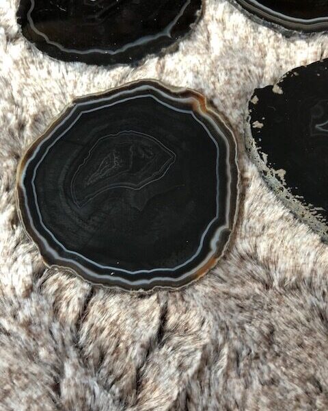 Black Agate Microcrystalline Quartz Premium Coasters (set of 4) Gift - Image 7