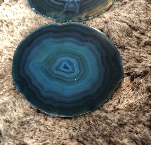Blue Agate Microcrystalline Quartz Premium Coasters (set of 4) Gift - Image 5