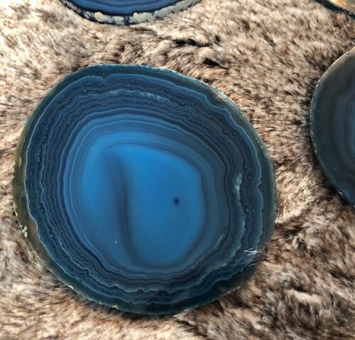 Blue Agate Microcrystalline Quartz Premium Coasters (set of 4) Gift - Image 6