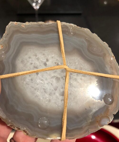 Grey Agate Microcrystalline Quartz Premium Coasters (set of 4) Gift - Image 12