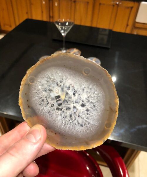 Grey Agate Microcrystalline Quartz Premium Coasters (set of 4) Gift - Image 10