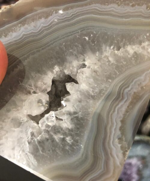 Grey Agate Natural Edge Microcrystalline Quartz Premium Bookends Ornament Gift - Image 12