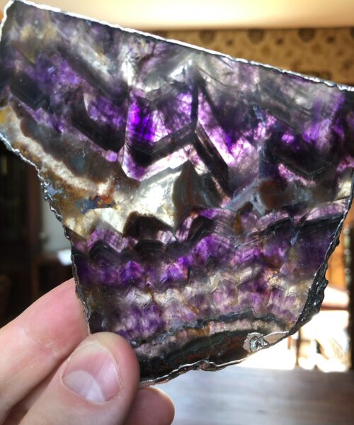 Amethyst Premium Coasters Natural Shape Silver Gilded Edge (set of 4) Gift - Image 11