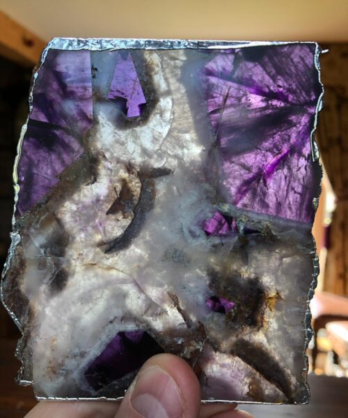 Amethyst Premium Coasters Natural Shape Silver Gilded Edge (set of 4) Gift - Image 9