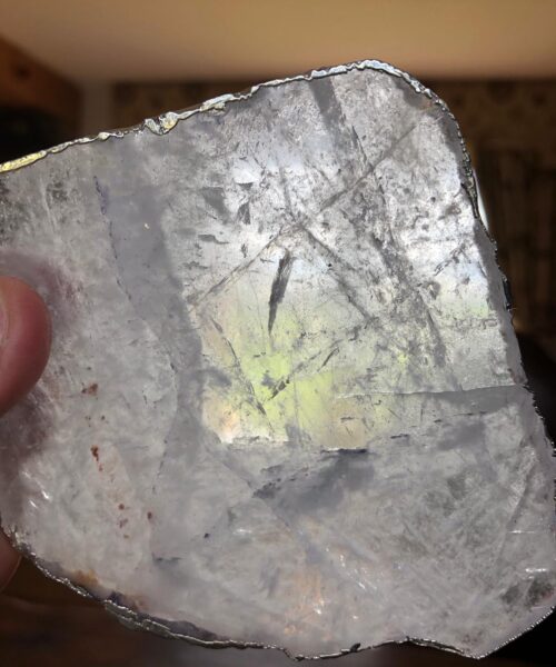 Clear Quartz Premium Coasters Natural Shape Silver Gilded Edge (set of 4) - Image 6