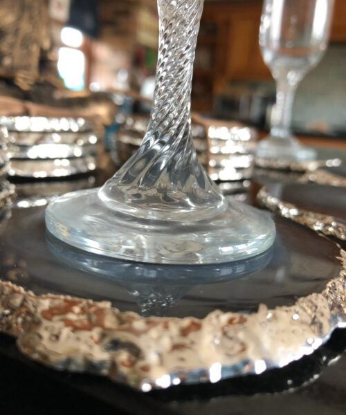 Natural Caramel Agate Silver Edge, Gilded, Microcrystalline Quartz Premium Coasters (Set of 4) Gift - Image 4