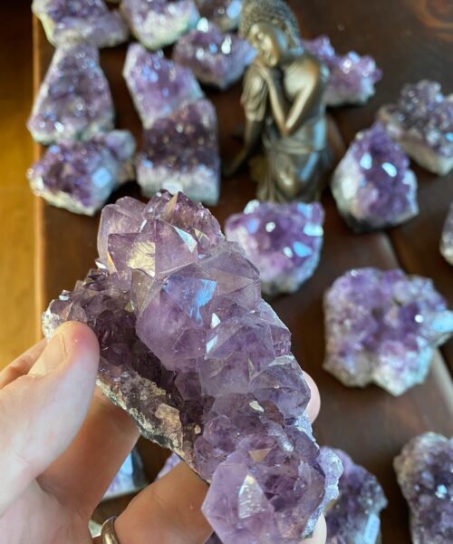 Premium High Grade Amethyst Druzy Cluster Pieces 200g to 300g approx. 8-12cm Picked at Random - Image 9