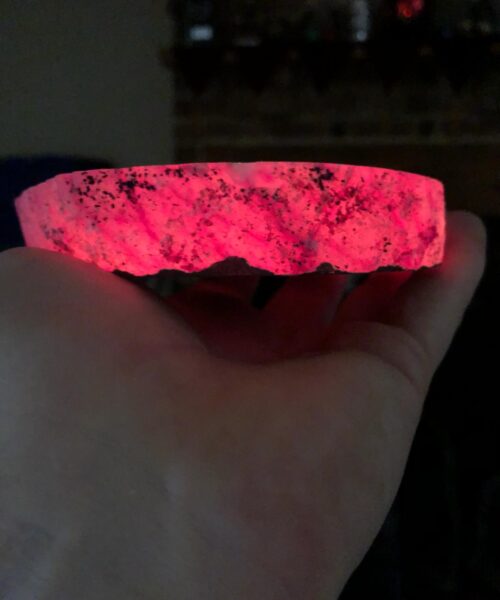 Large Pink Agate Slice Microcrystalline Quartz Tealight Candle Holder Ornament Gift - Image 12
