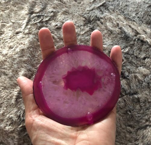 Pink Agate Microcrystalline Quartz Premium Coasters (set of 4) Gift - Image 14