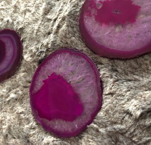Pink Agate Microcrystalline Quartz Premium Coasters (set of 4) Gift - Image 16