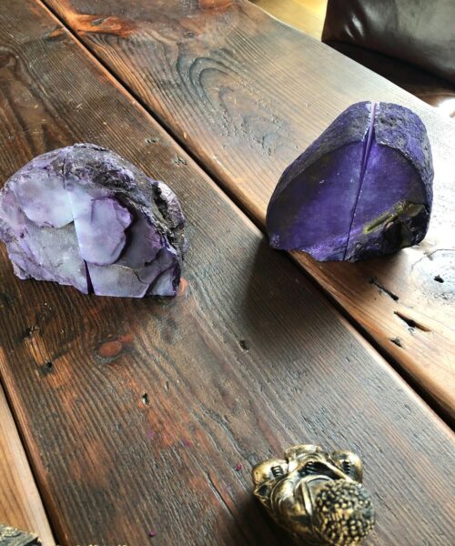 Purple Natural Edge Microcrystalline Quartz Premium Bookends Ornament Gift - Image 7