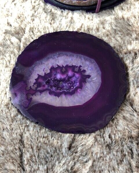 Purple Agate Microcrystalline Quartz Premium Coasters (set of 4) Gift - Image 11