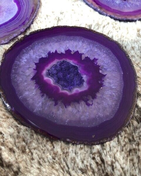 Purple Agate Microcrystalline Quartz Premium Coasters (set of 4) Gift - Image 18