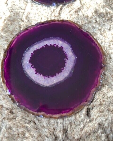 Purple Agate Microcrystalline Quartz Premium Coasters (set of 4) Gift - Image 8