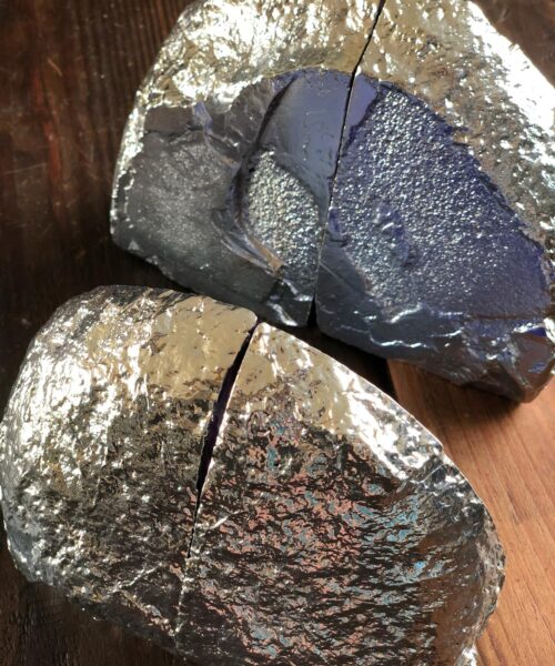 Purple Agate Silver Edge Microcrystalline Quartz Premium Bookends Ornament Gift - Image 9