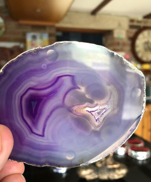 Purple Agate Silver Edge, Gilded, Microcrystalline Quartz Premium Coasters (Set of 4) Gift - Image 12
