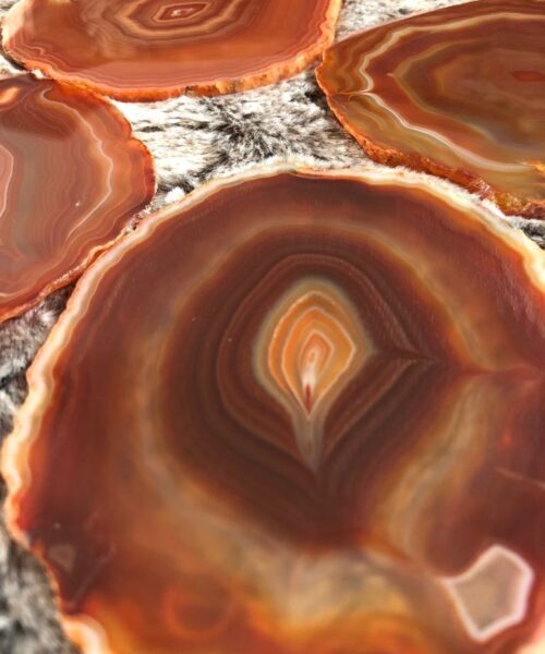 Red Rust Agate Microcrystalline Quartz Premium Coasters (Set of 4) Gift - Image 3