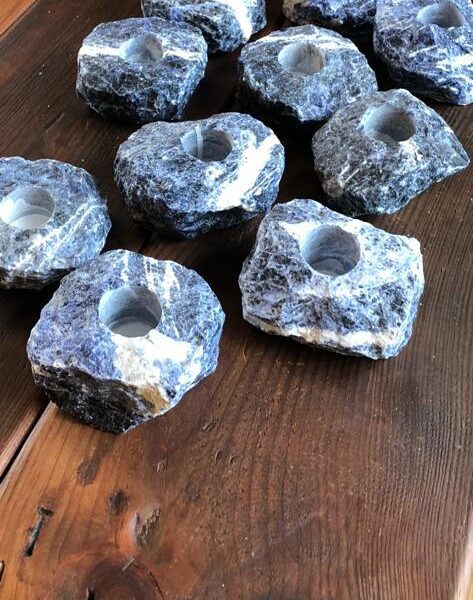 Sodalite Candle Holder