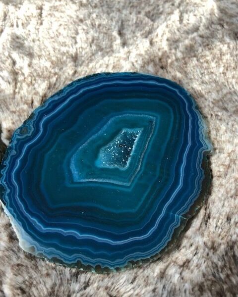 Teal Agate Microcrystalline Quartz Premium Coasters (Set of 4) Gift - Image 13