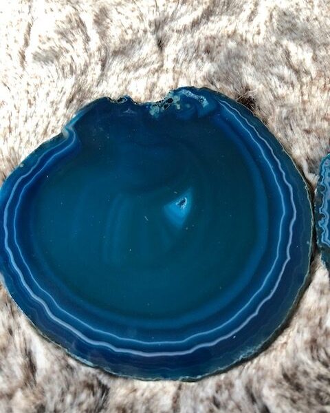 Teal Agate Microcrystalline Quartz Premium Coasters (Set of 4) Gift - Image 14