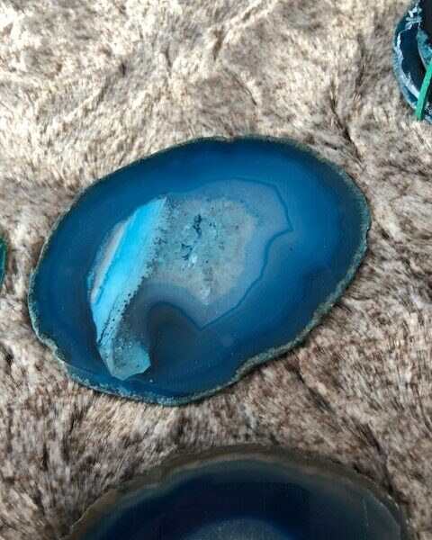 Teal Agate Microcrystalline Quartz Premium Coasters (Set of 4) Gift - Image 10