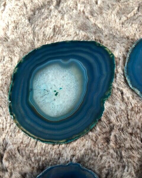Teal Agate Microcrystalline Quartz Premium Coasters (Set of 4) Gift - Image 11
