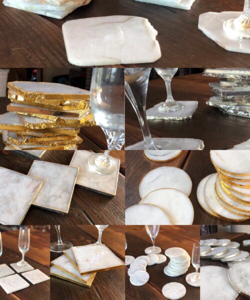 White Quartz Coasters