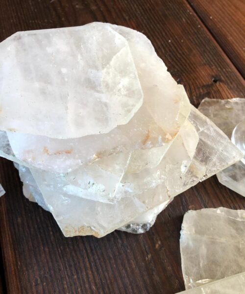 Clear Quartz Premium Coasters Natural Shape Natural Edge (set of 4) - Image 5