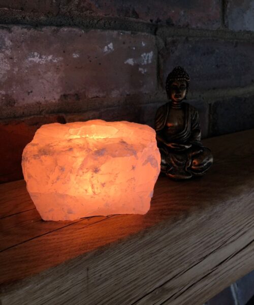 Very Large Rose Quartz Premium Ice Quartz Crystal Candle Tealight Holders - Image 7
