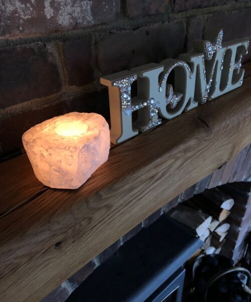 Very Large Snow White Premium Ice Quartz Crystal Candle Tealight Holders - Image 14