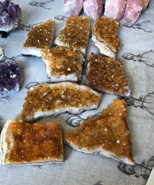 Citrine Druzy Pieces