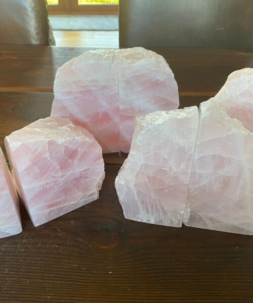 HUGE Heavy Giant High Quality Rose Quartz Pink Crystal Quartz Gemstone Natural Bookends Pair Ornament Gift - Image 15