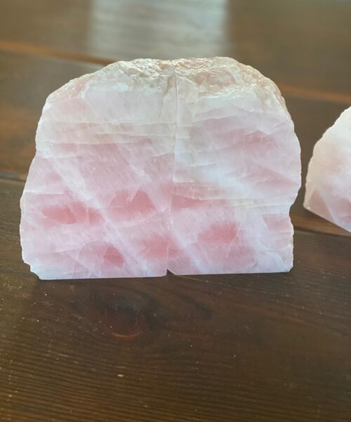 HUGE Heavy Giant High Quality Rose Quartz Pink Crystal Quartz Gemstone Natural Bookends Pair Ornament Gift - Image 4
