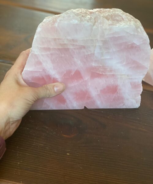 HUGE Heavy Giant High Quality Rose Quartz Pink Crystal Quartz Gemstone Natural Bookends Pair Ornament Gift - Image 5