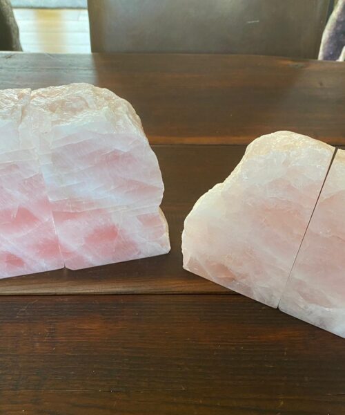 HUGE Heavy Giant High Quality Rose Quartz Pink Crystal Quartz Gemstone Natural Bookends Pair Ornament Gift - Image 10