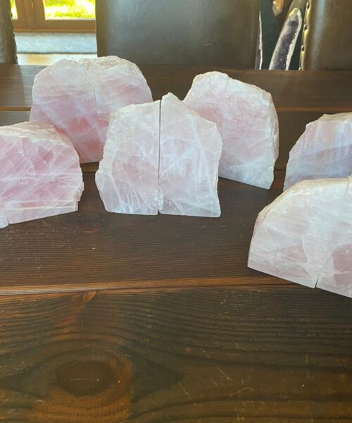 HUGE Heavy Giant High Quality Rose Quartz Pink Crystal Quartz Gemstone Natural Bookends Pair Ornament Gift - Image 12