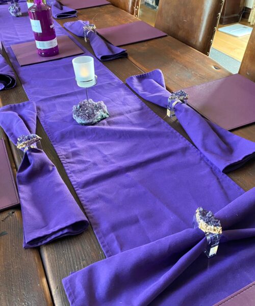 Amethyst - 24ct Gold Gilded Quartz Unique Napkin Rings W7xW5.5xH7cm - Image 15