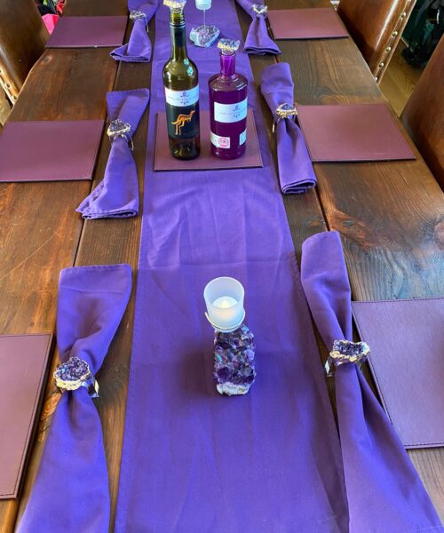 Amethyst - 24ct Gold Gilded Quartz Unique Napkin Rings W7xW5.5xH7cm - Image 21