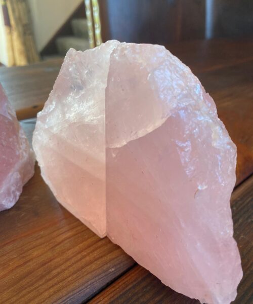 HUGE Heavy Giant High Quality Rose Quartz Pink Crystal Quartz Gemstone Natural Bookends Pair Ornament Gift - Image 6