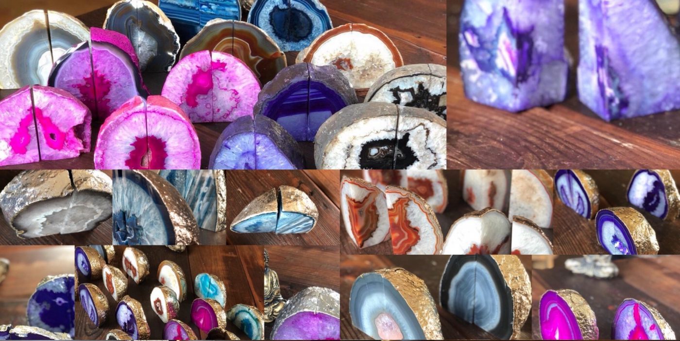 Agate Bookends geodes