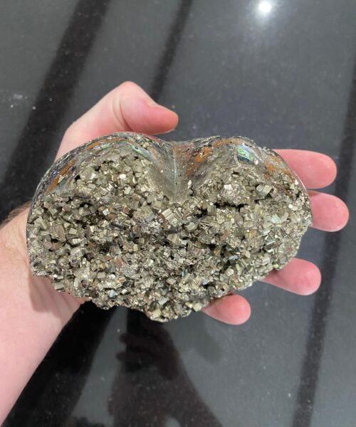 HUGE Pyrite Heart 3, Premium Grade, High Quality, Sparkle, Crystal, Gemstone 2.235kg – H12xW14xD6.5cm - Image 5