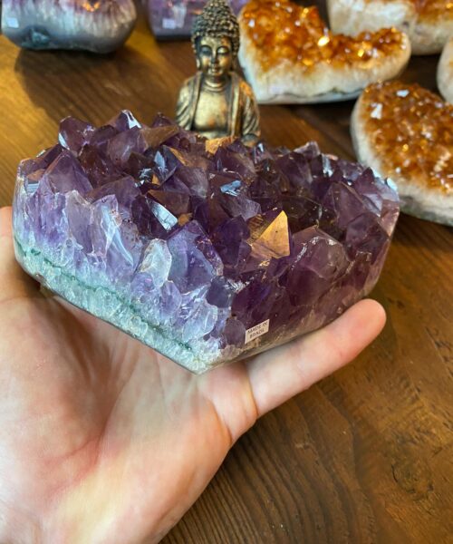 Huge Amethyst Heart 27 Purple Quartz Geode Crystal Gift 1.894kg - H16xW12xD6.5cm - Image 7