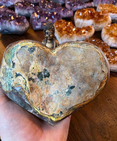 Huge Amethyst Heart 27 Purple Quartz Geode Crystal Gift 1.894kg - H16xW12xD6.5cm - Image 8