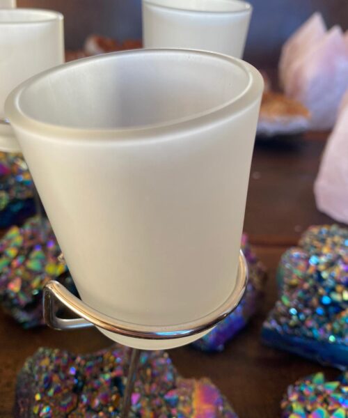 Premium A Grade Rainbow Quartz Cluster Druzy Candle / 1 Cup Tealight Holders - 750g - W10xH10cm - Image 7