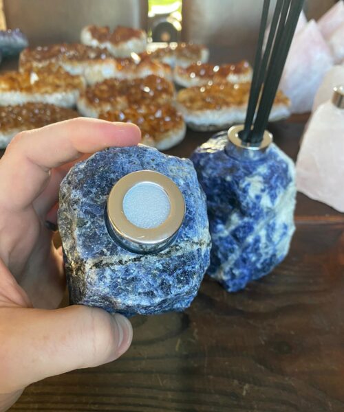 High Quality Sodalite Quartz Blue Crystal Gemstone Reed Diffuser 12cm Height x 9cm Width 1100g - Image 11