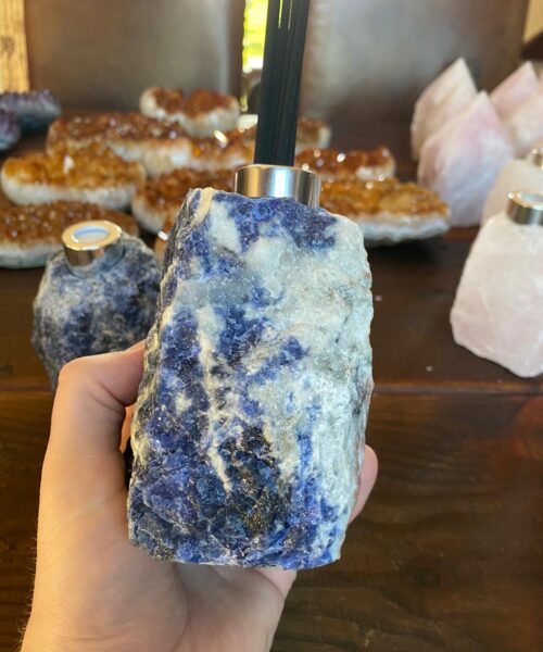 High Quality Sodalite Quartz Blue Crystal Gemstone Reed Diffuser 12cm Height x 9cm Width 1100g - Image 6