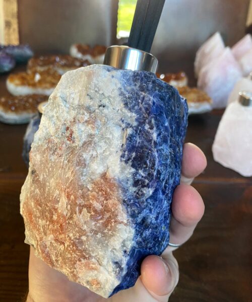 High Quality Sodalite Quartz Blue Crystal Gemstone Reed Diffuser 12cm Height x 9cm Width 1100g - Image 7