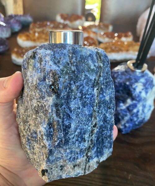 High Quality Sodalite Quartz Blue Crystal Gemstone Reed Diffuser 12cm Height x 9cm Width 1100g - Image 8
